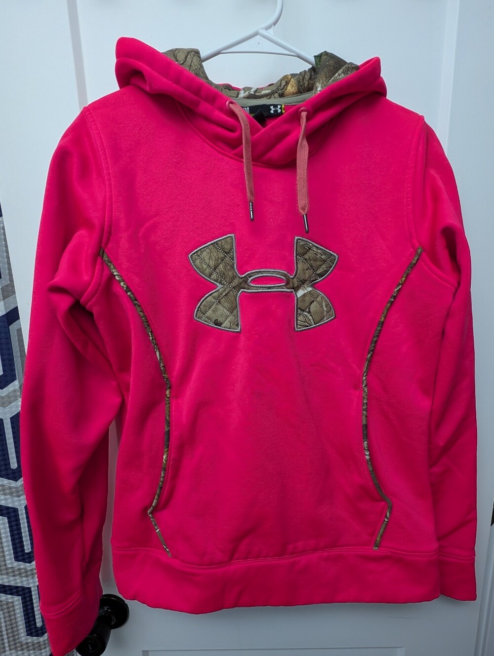 Under Armour Hot Pink Hoodie with Camo Logo